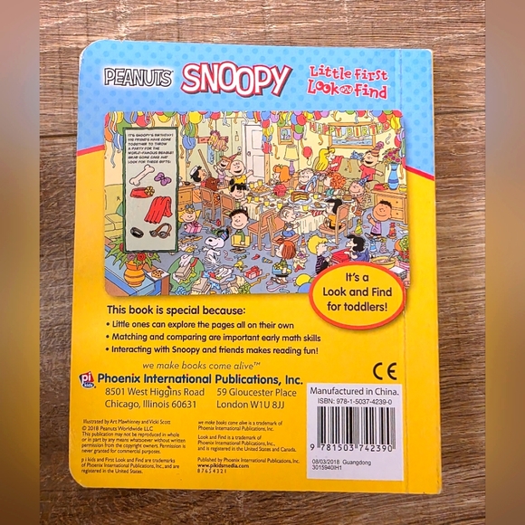 Peanuts Snoopy Plush And Little First Look And Find Book - Picture 3 of 6